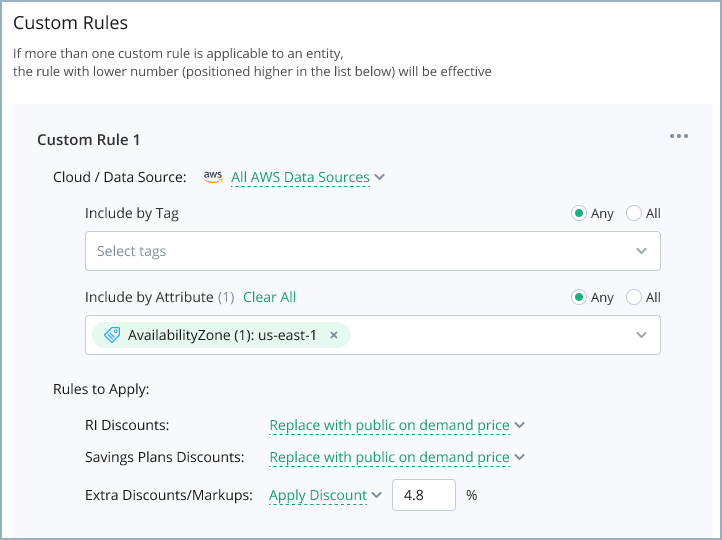 Examples of the Customer Preferences slideout showing the Custom Rules on the Reservations Passthrough tab